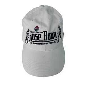 Vintage 1990's Nike Rose Bowl Washington Huskies Adjustable Cap Hat White Cotton